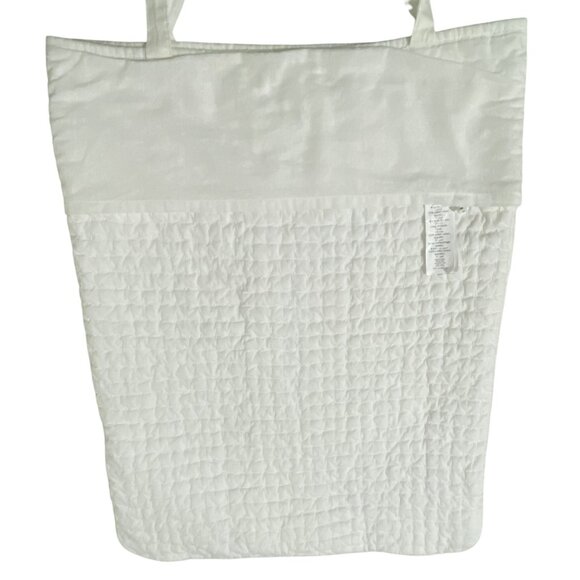 Pottery Barn Pickstitch Standard White Pillow Cover with Ties Farmhouse Bohemian - Picture 1 of 8